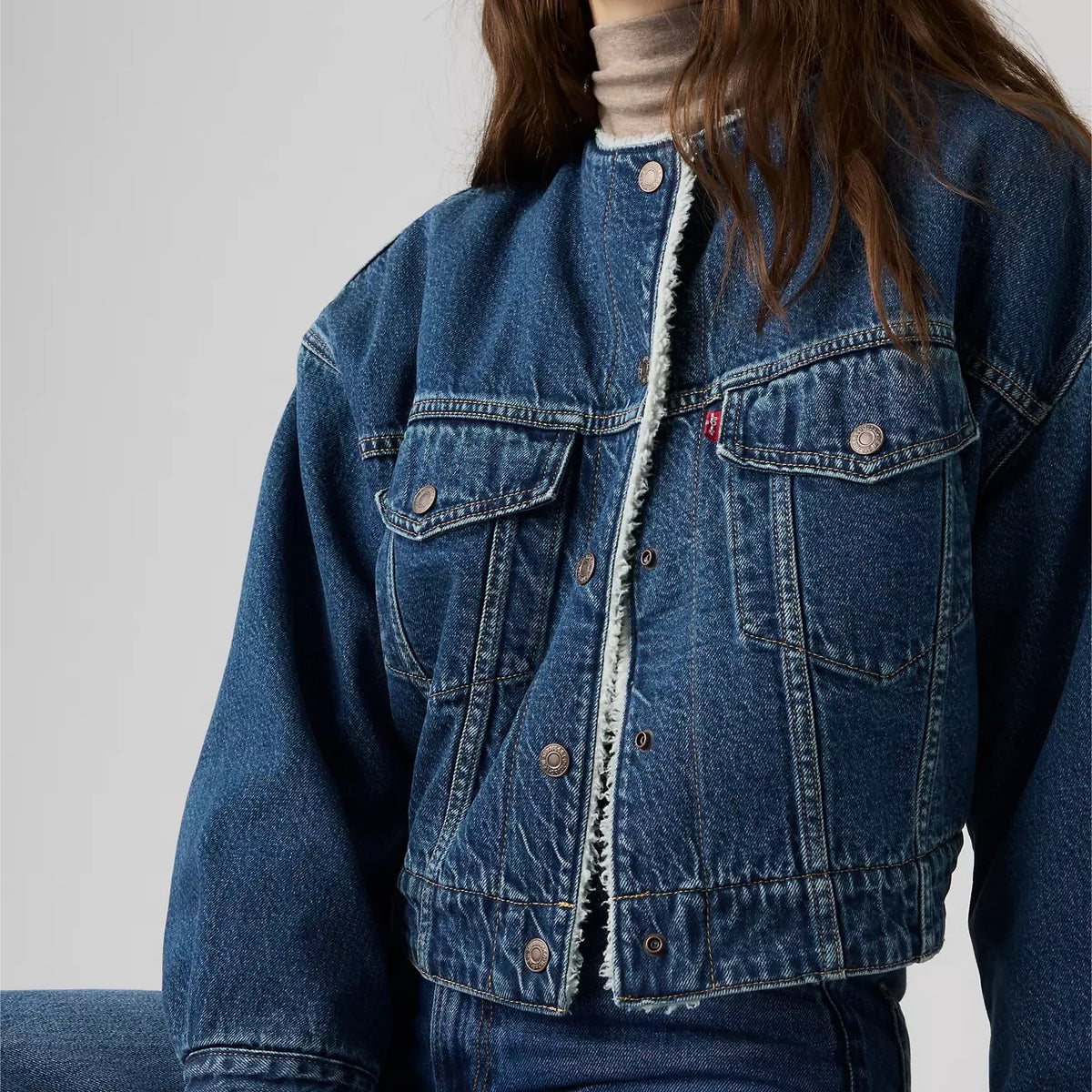 Collarless Sherpa Lined Trucker - Rogue Rumour