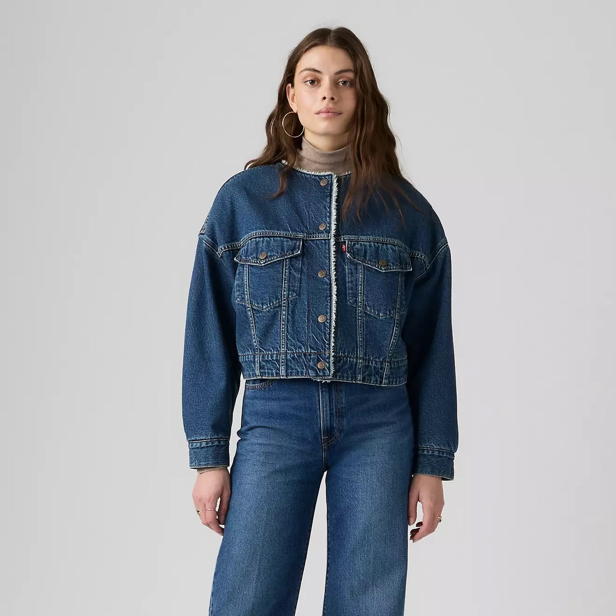 Collarless Sherpa Lined Trucker - Rogue Rumour