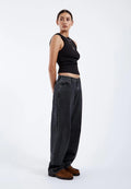 Hill Low Relaxed Jeans - Aged Black