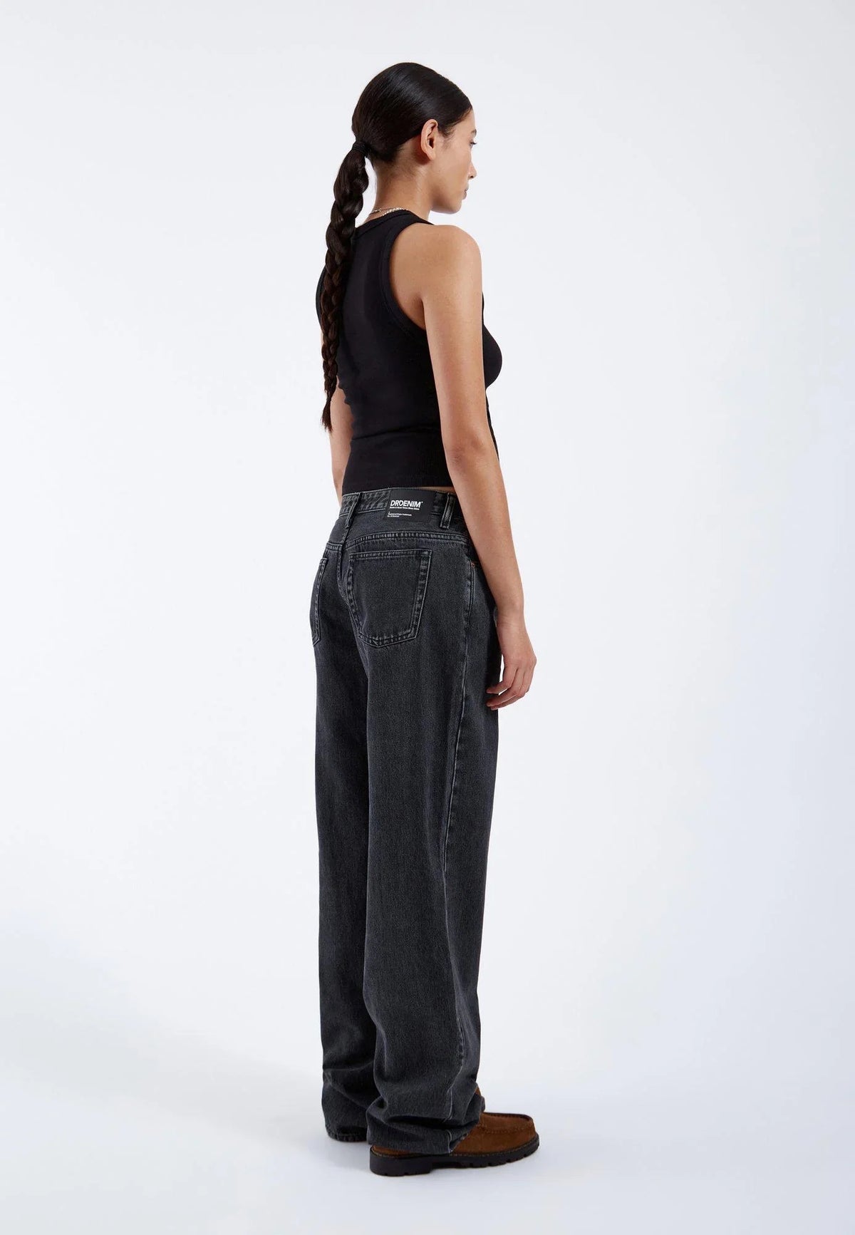 Hill Low Relaxed Jeans - Aged Black