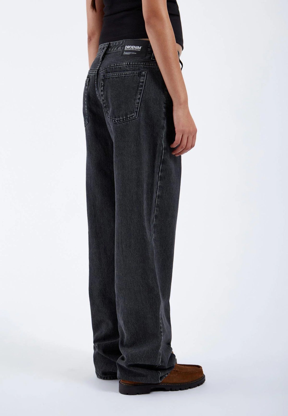 Hill Low Relaxed Jeans - Aged Black