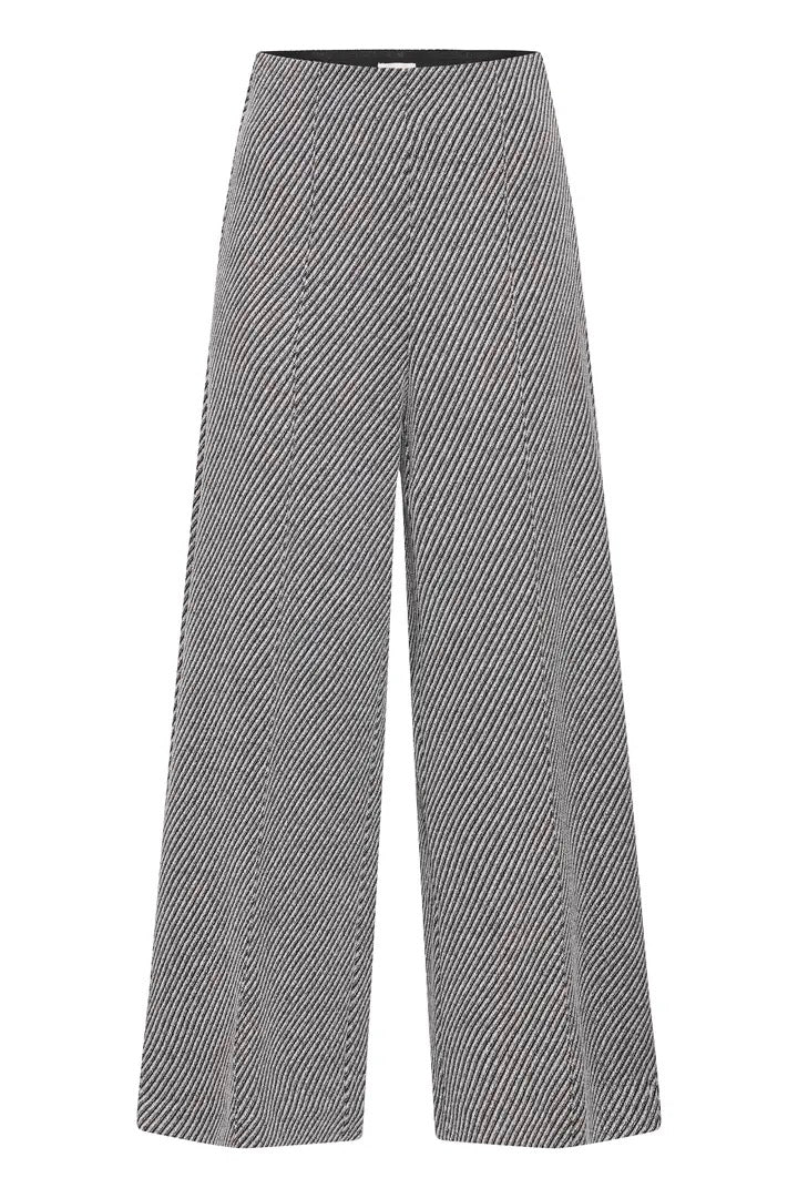 Kate Twillish Wide Pant - Black/White