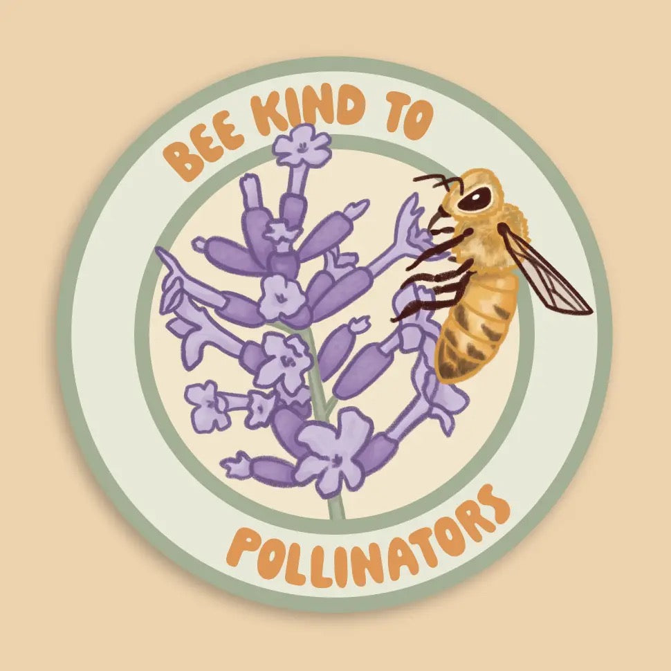 Bee Kind To Pollinators Sticker