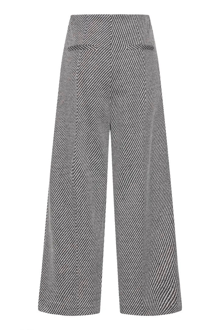 Kate Twillish Wide Pant - Black/White