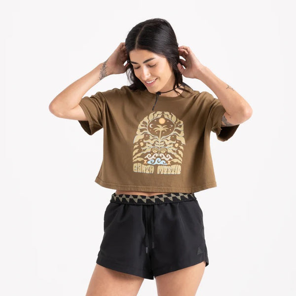 Earth Mystic Cropped Boxy Tee - Woodland