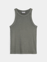 The Garment Dyed Essential Tank Top - Olive Green