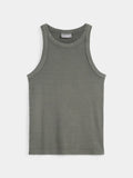 The Garment Dyed Essential Tank Top - Olive Green