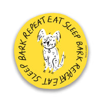 Eat Sleep Bark Repeat Sticker