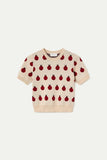 Red Coccinelle Short Sleeve Sweater