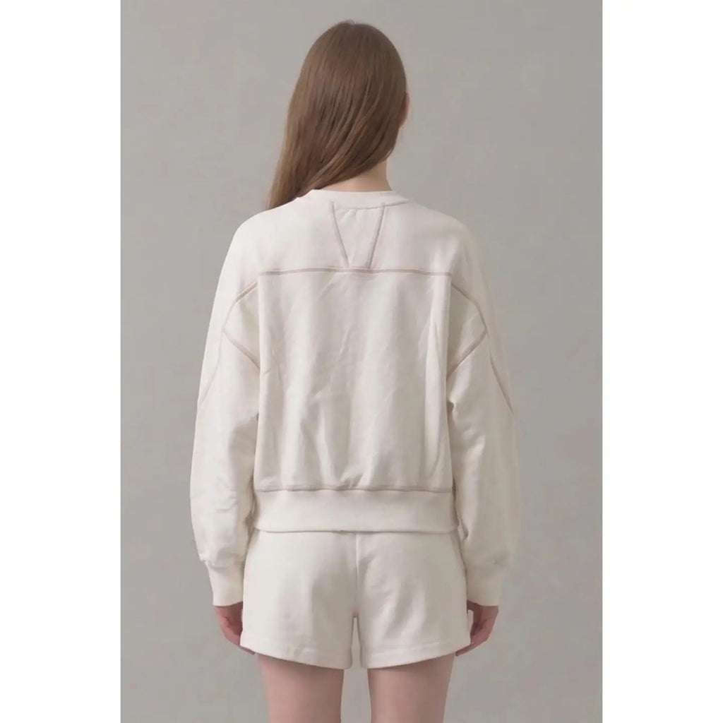 Pre Shrunk Stitched Cotton Terry Cardigan