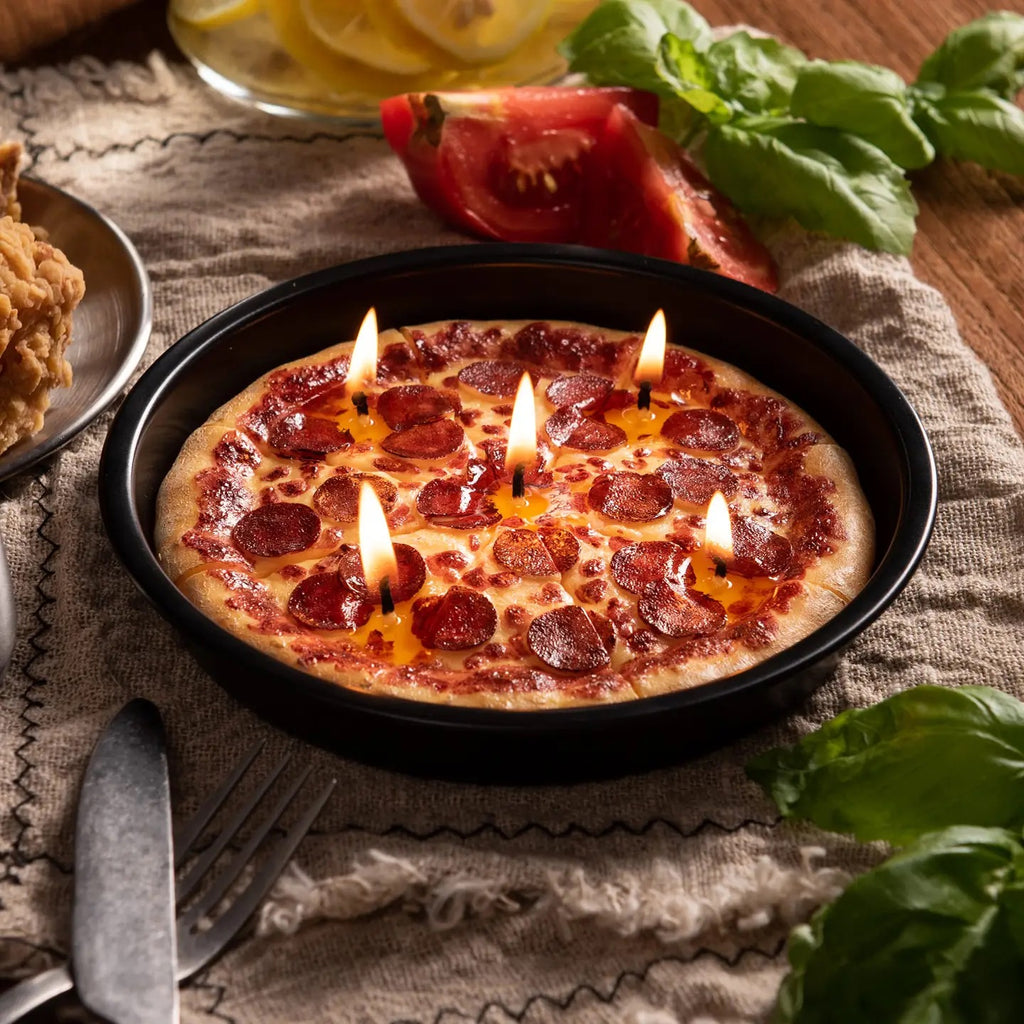 Pepperoni Pizza Candle