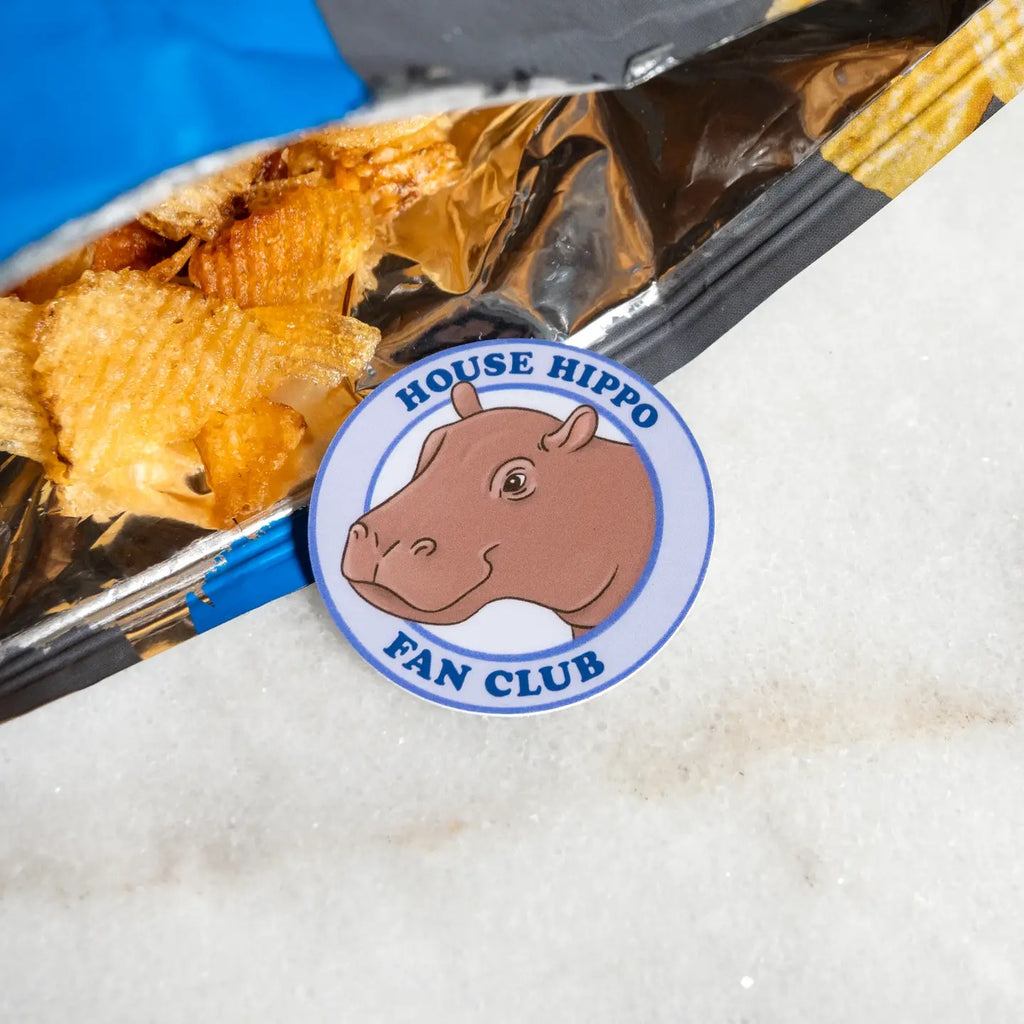 House Hippo Sticker