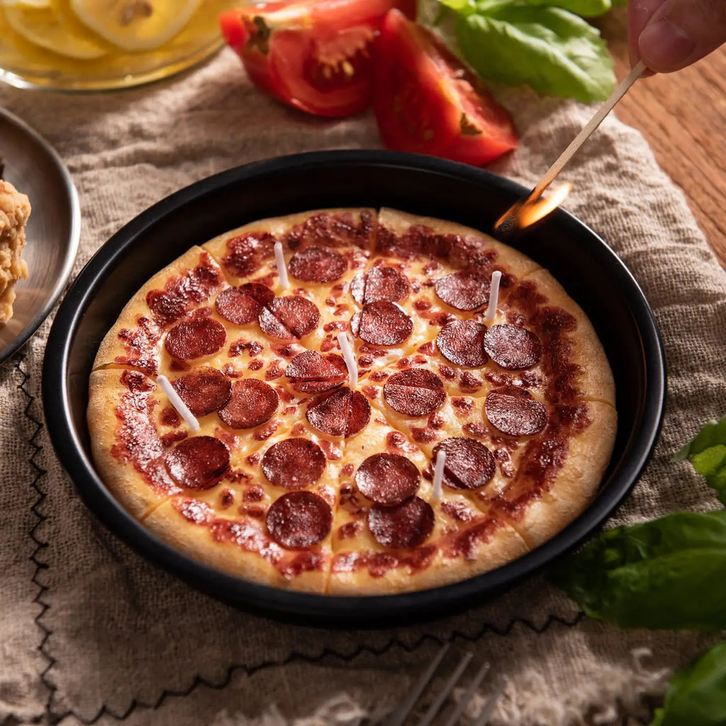 Pepperoni Pizza Candle