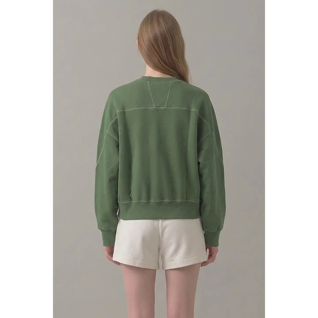 Pre Shrunk Stitched Cotton Terry Cardigan