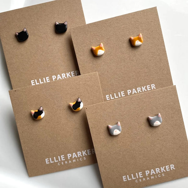 Tammy's Collection Ceramic Cat Earrings