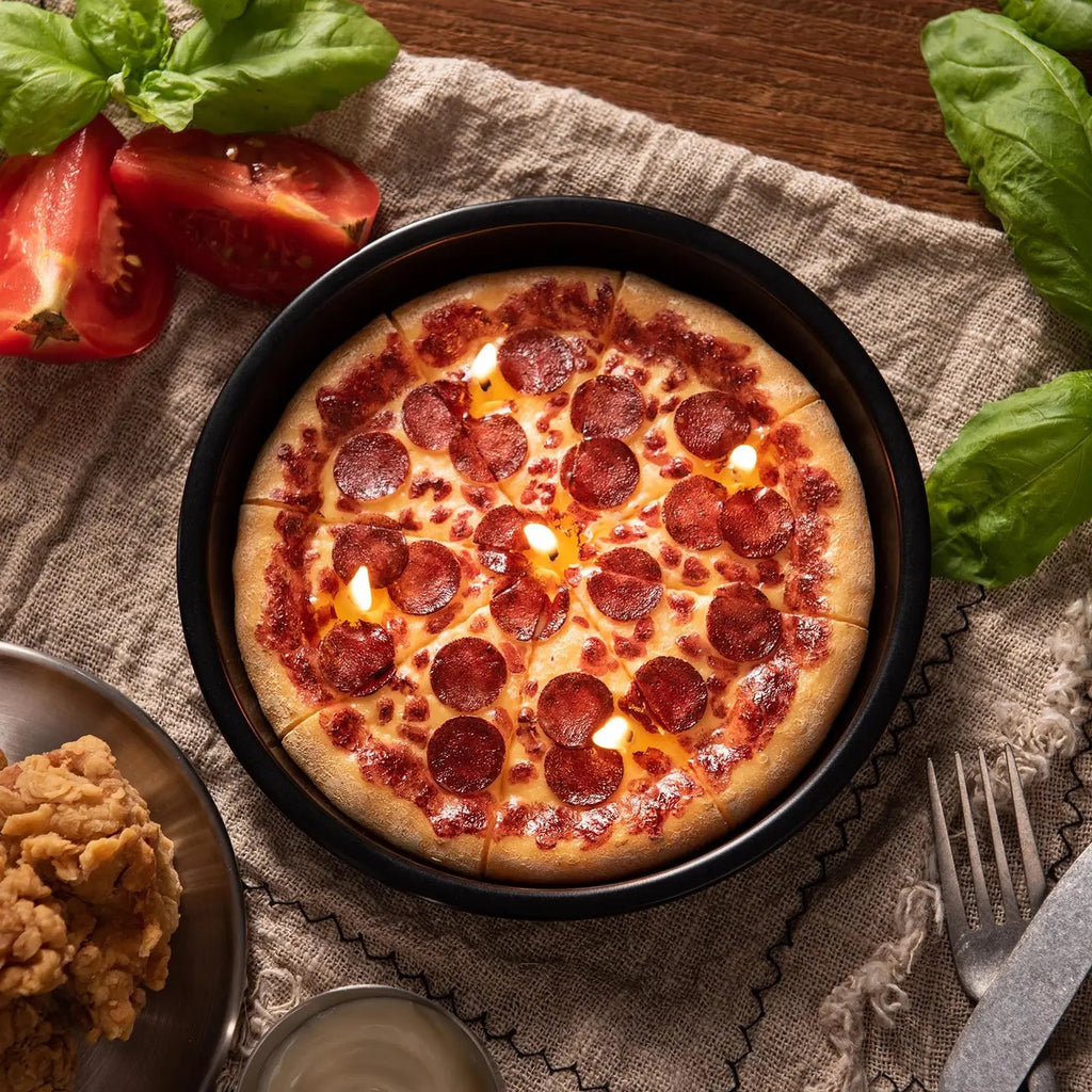 Pepperoni Pizza Candle