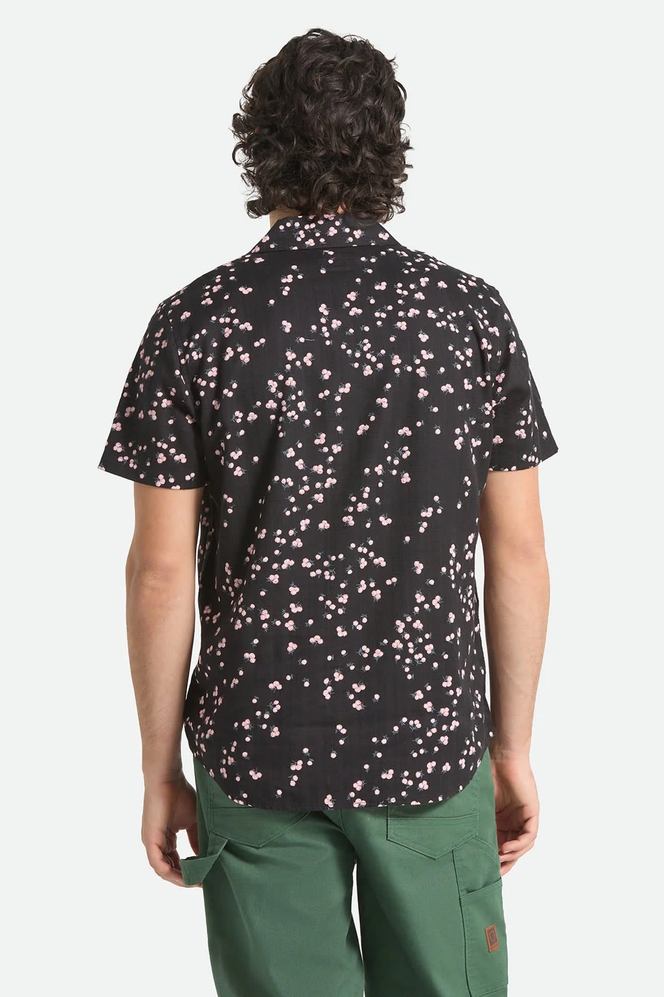 Charter Slub Short Sleeve Woven - Black/Pink