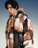 Horses Sherpa Jacket - Brown Multi