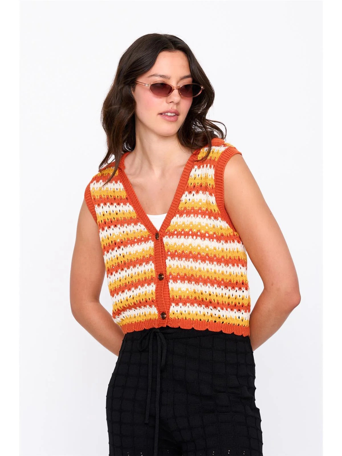 Orange Stripe Vest