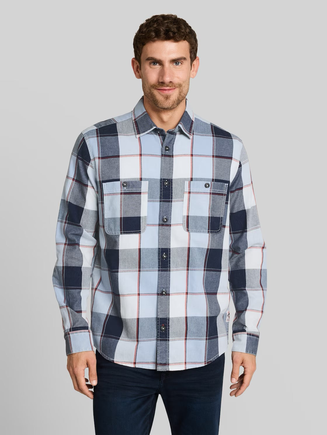 Washed Indigo Shirt - Big Blue Check