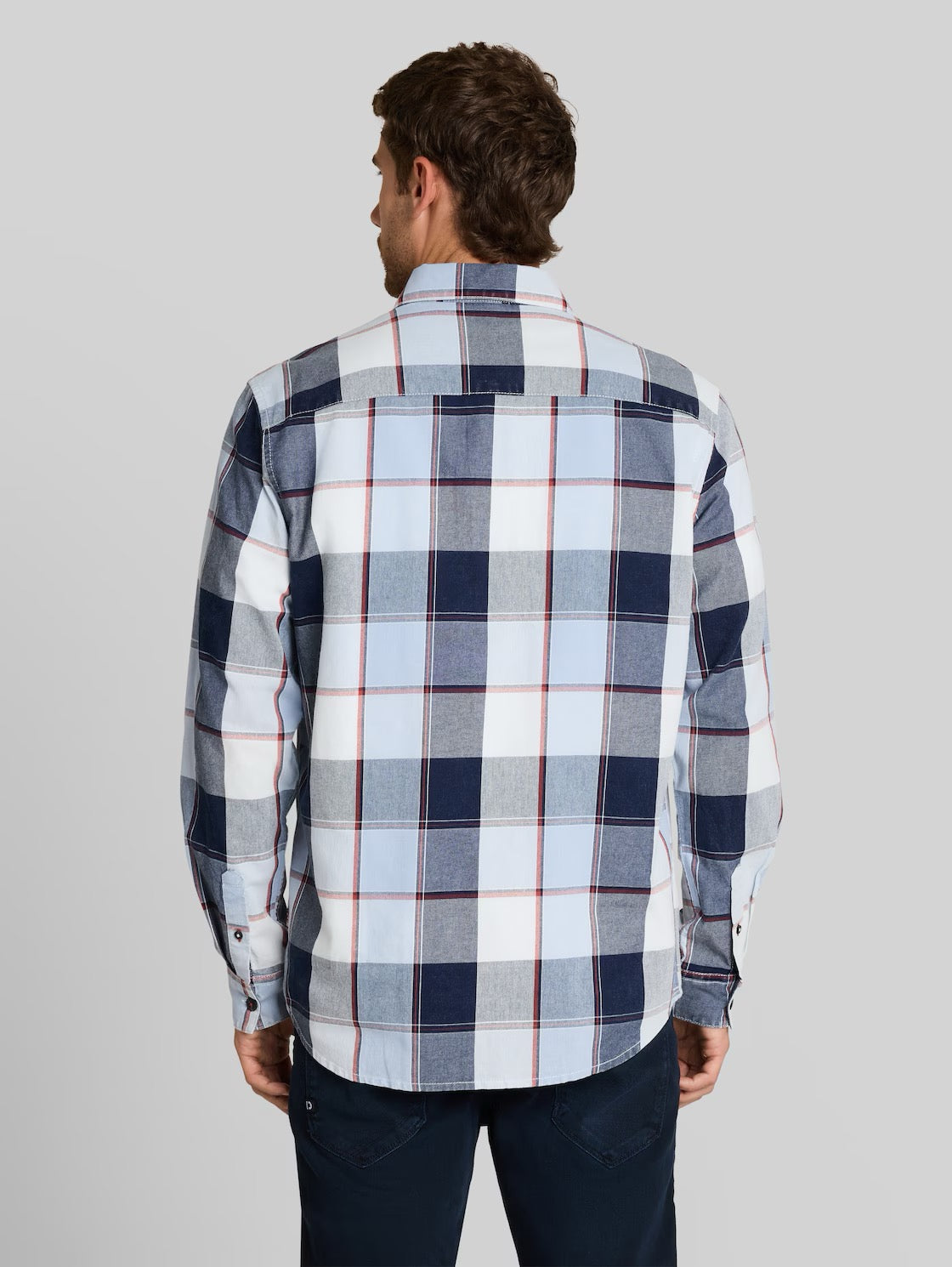 Washed Indigo Shirt - Big Blue Check