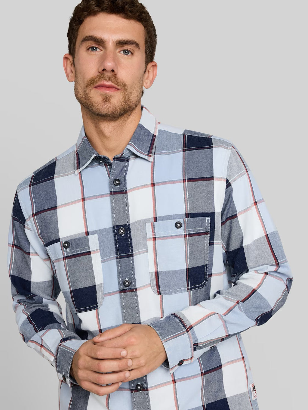 Washed Indigo Shirt - Big Blue Check