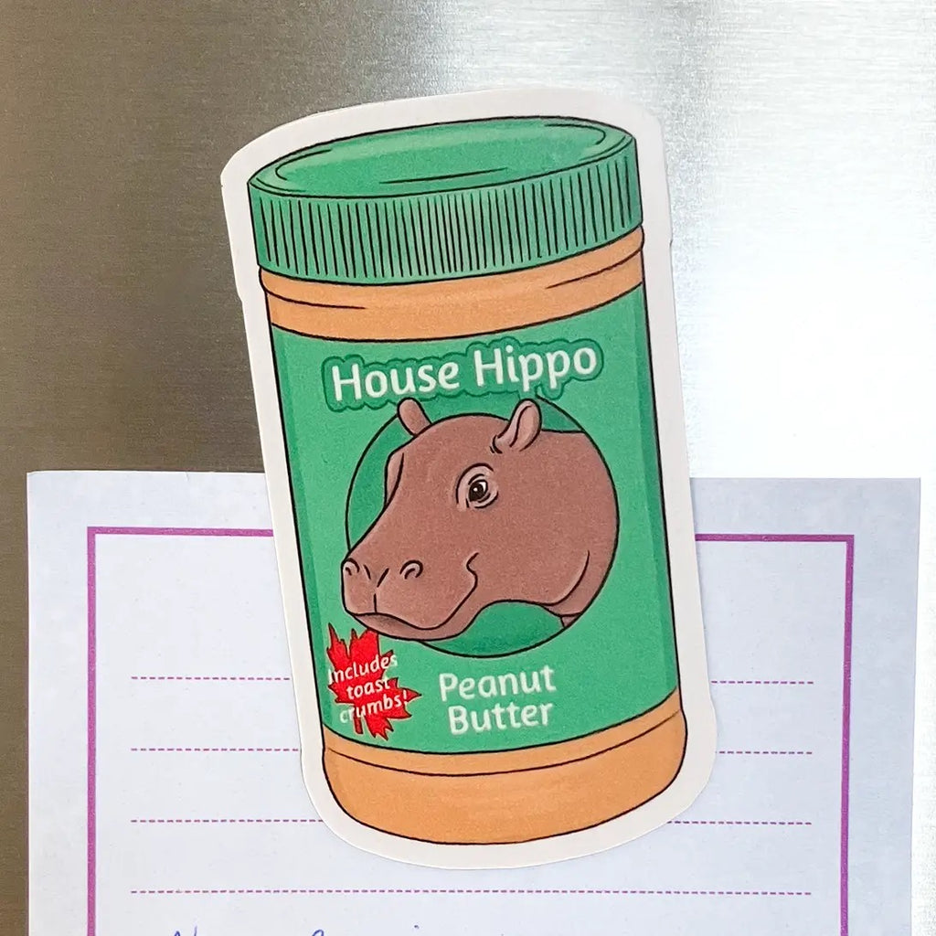 House Hippo Peanut Butter Magnet