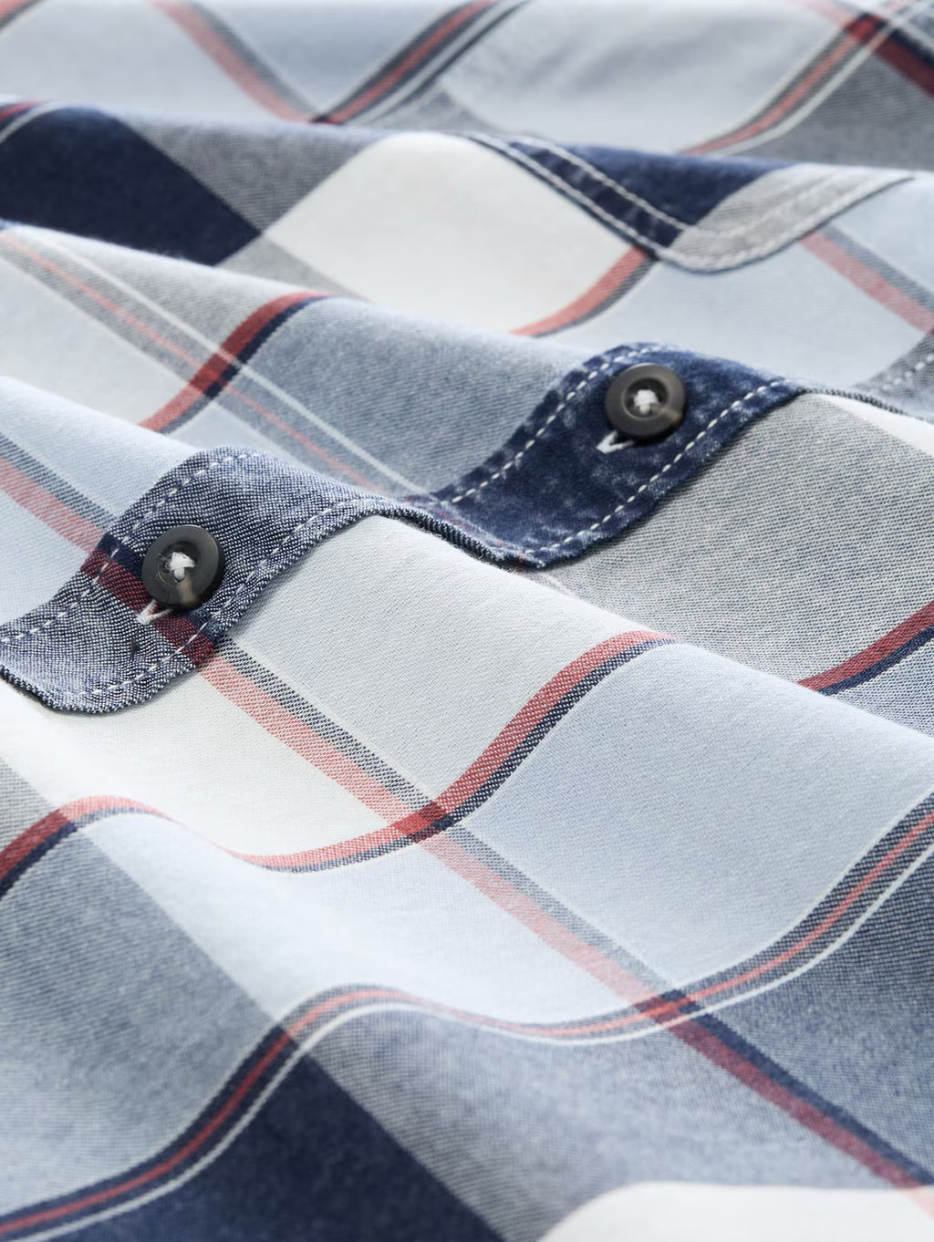 Washed Indigo Shirt - Big Blue Check