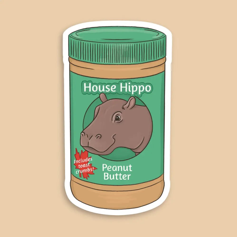 House Hippo Peanut Butter Magnet