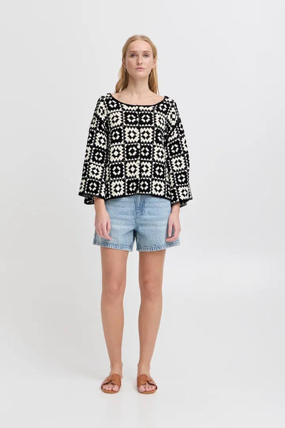Bandie Cardigan - Birch With Black