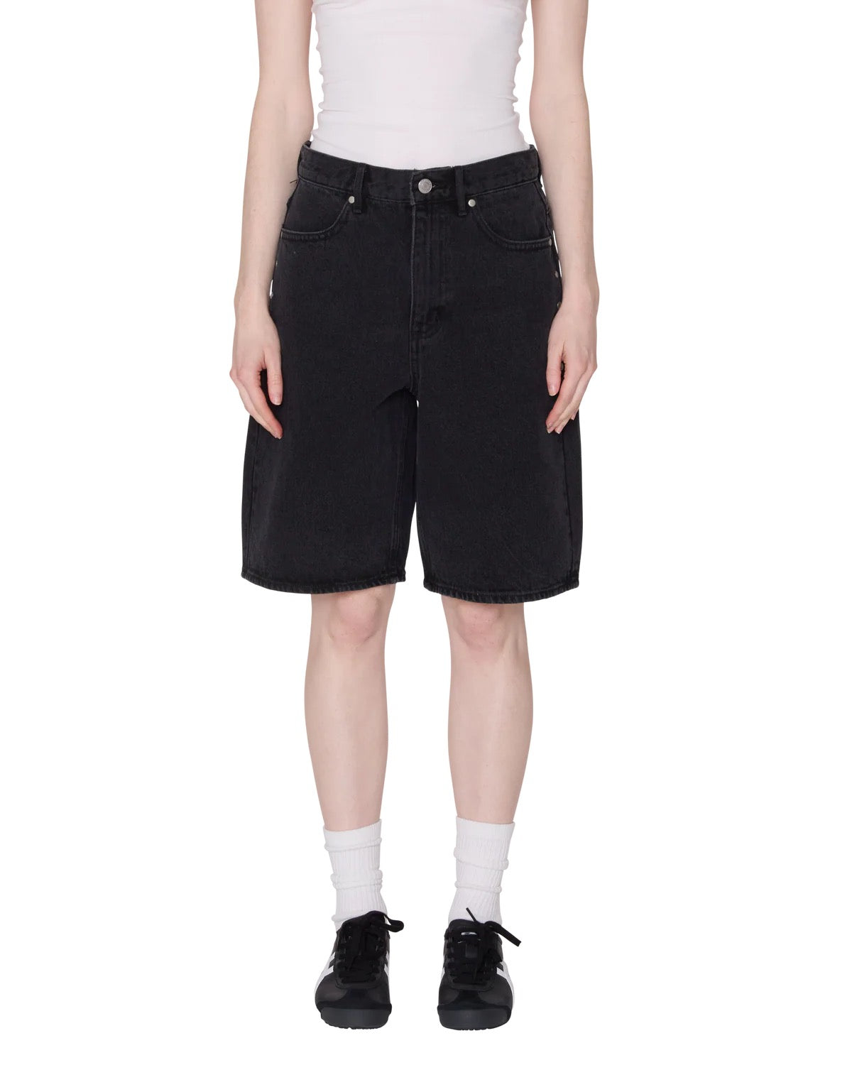 Pike Denim Shorts - Faded Black