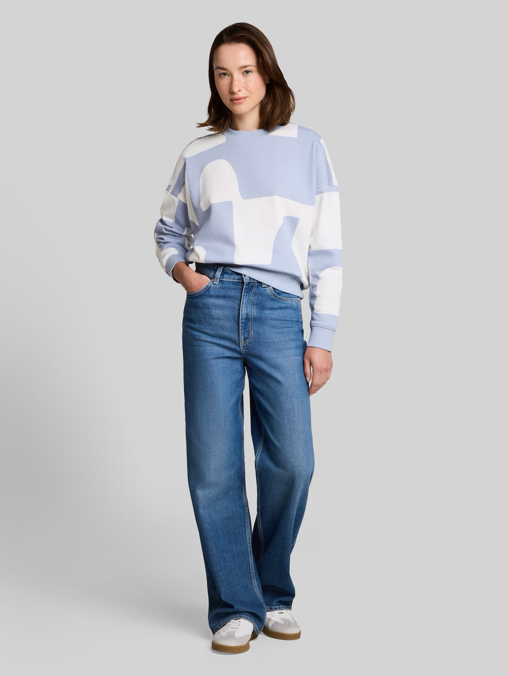 Printed Sweatshirt - Foggy Blue