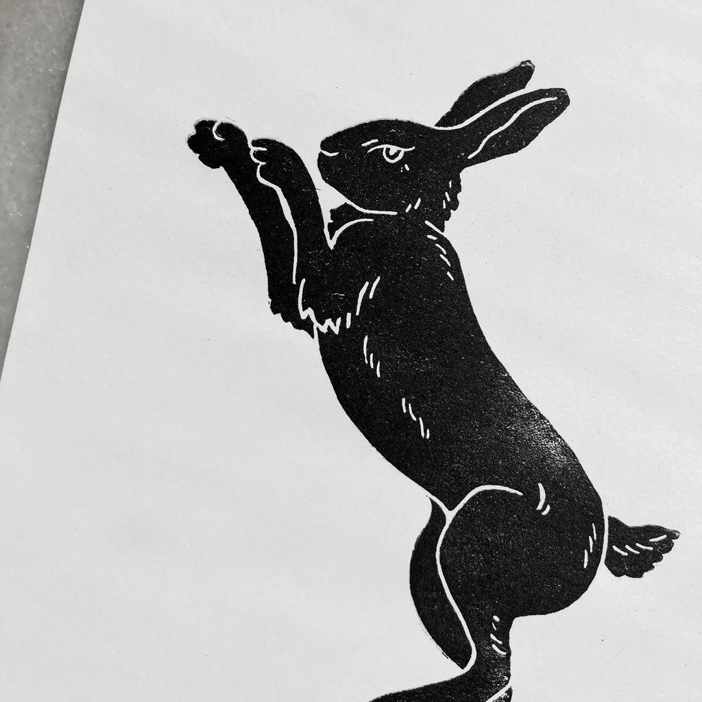 Fight Fascist Mini Linocut Print