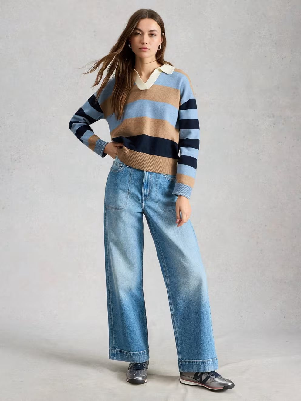 Rochelle Rugby Jumper - Blue Multi