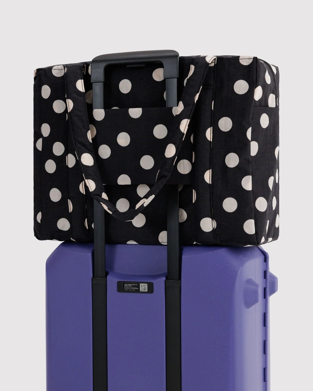 Cloud Carry-On - Black & Cream Polka Dot