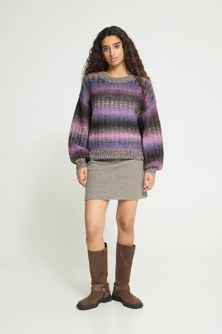 Dasunte Pullover - Pink/Blue/Brown Mix
