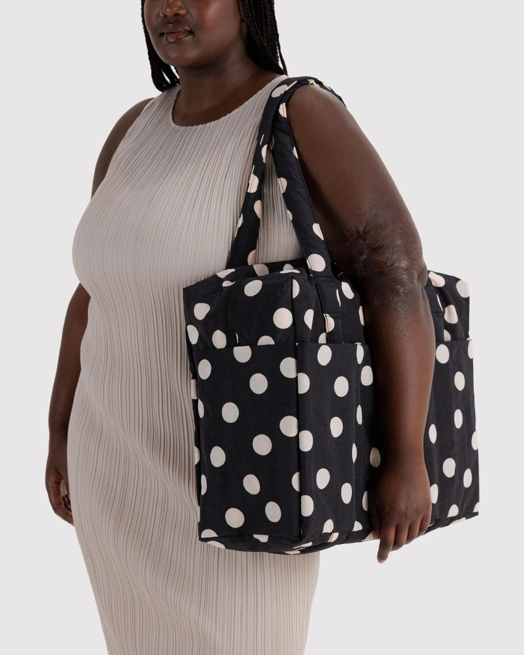 Cloud Carry-On - Black & Cream Polka Dot