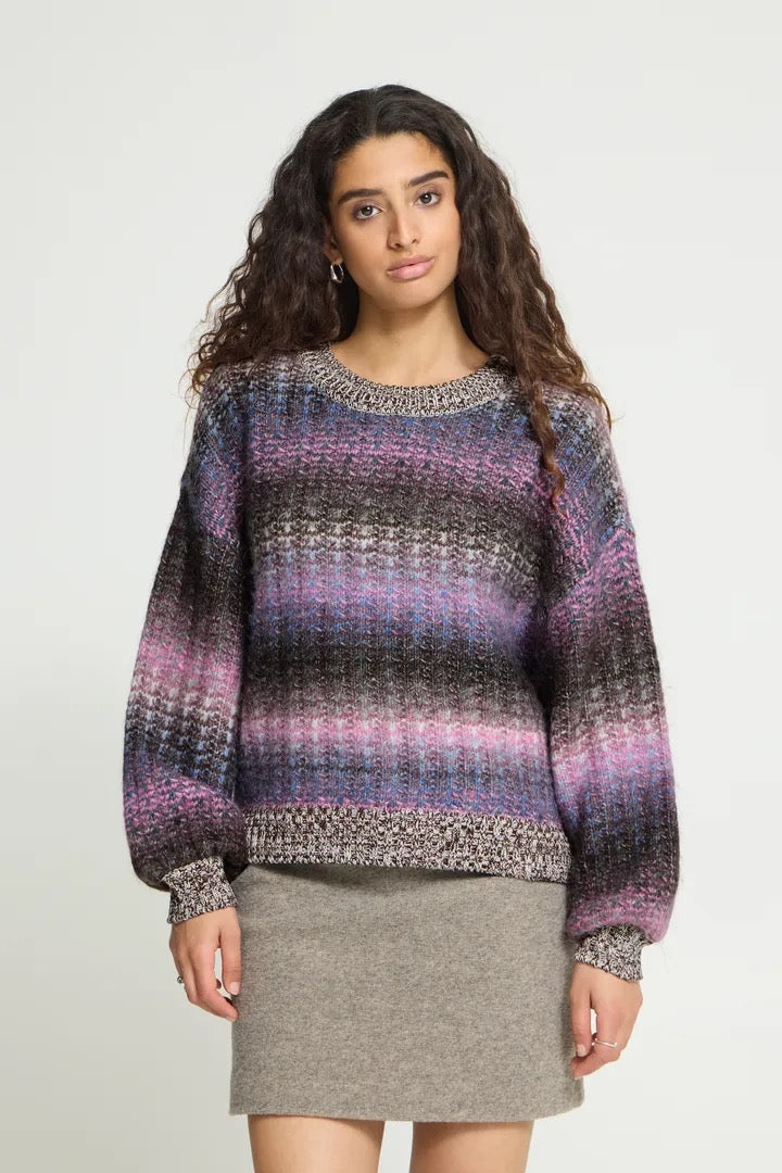 Dasunte Pullover - Pink/Blue/Brown Mix
