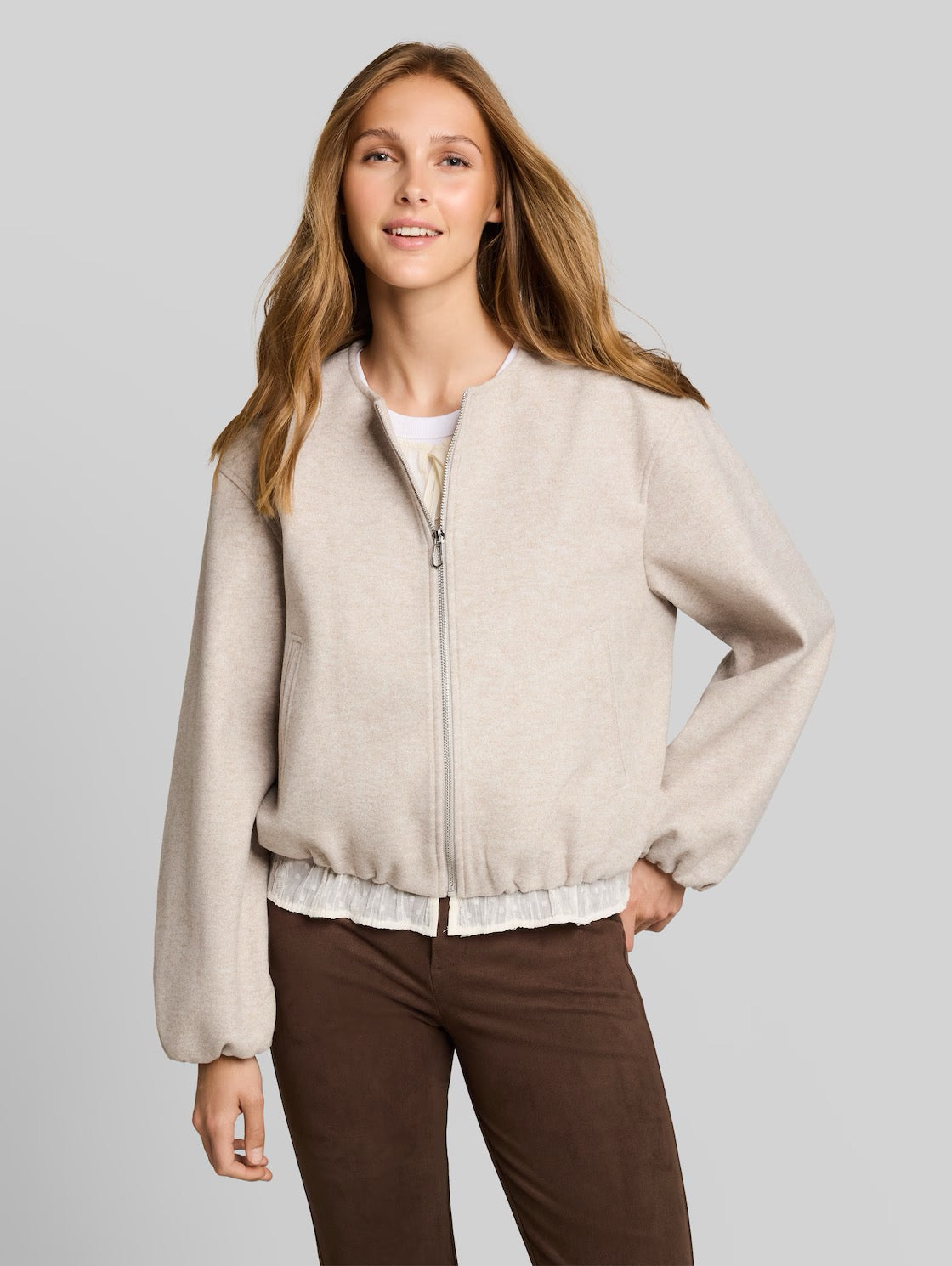 Blouson Jacket - Atmosphere Beige Melange