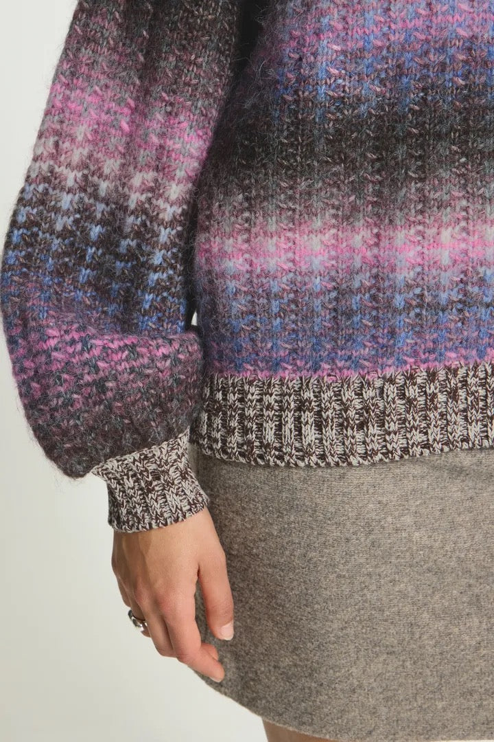 Dasunte Pullover - Pink/Blue/Brown Mix