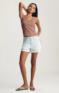 Heidi Cuffed Short - Bleach Classic Blue