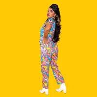 8-Bit Print Jumpsuit - Pretty Pastel