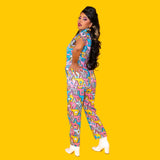 8-Bit Print Jumpsuit - Pretty Pastel