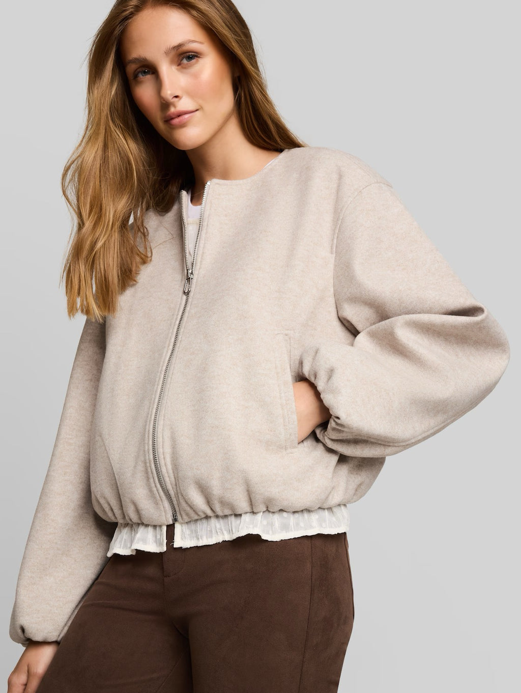 Blouson Jacket - Atmosphere Beige Melange
