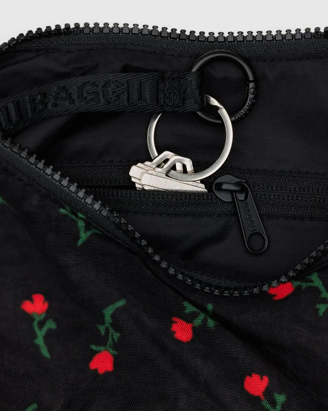 Small Nylon Crescent Bag - Painted Wildflower