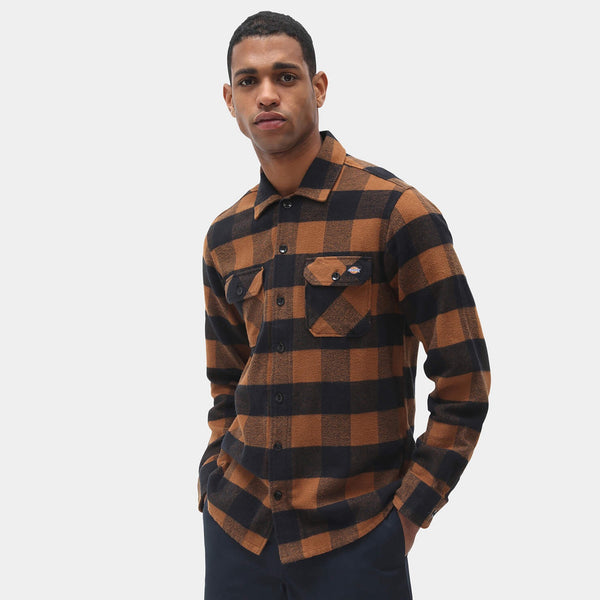Sacramento Shirt -Black & Brown Duck Plaid