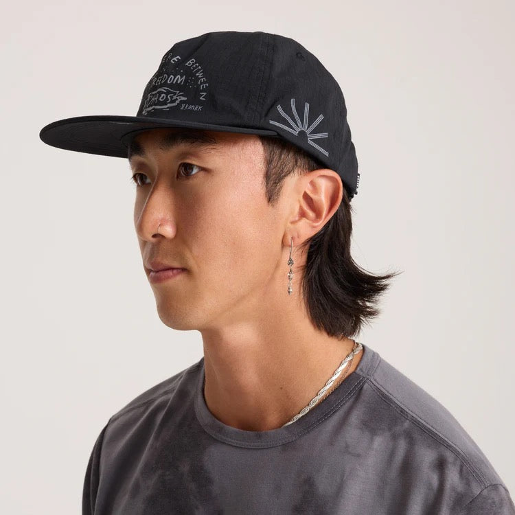 Mathis 5 Panel Strapback Hat - Chaos Black