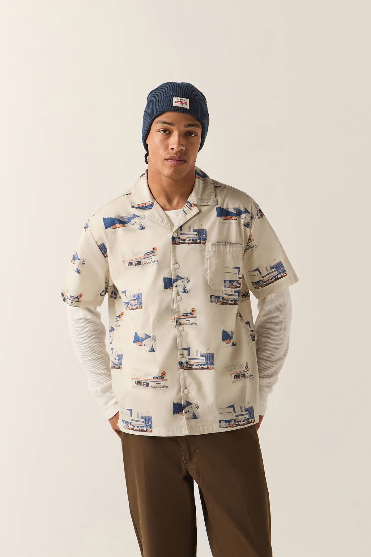 76 Resort Shirt - Off White Scenic