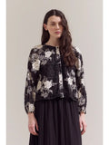 Lace Embroidery Top - Black
