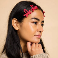 Bow Snap Clips - Cherry